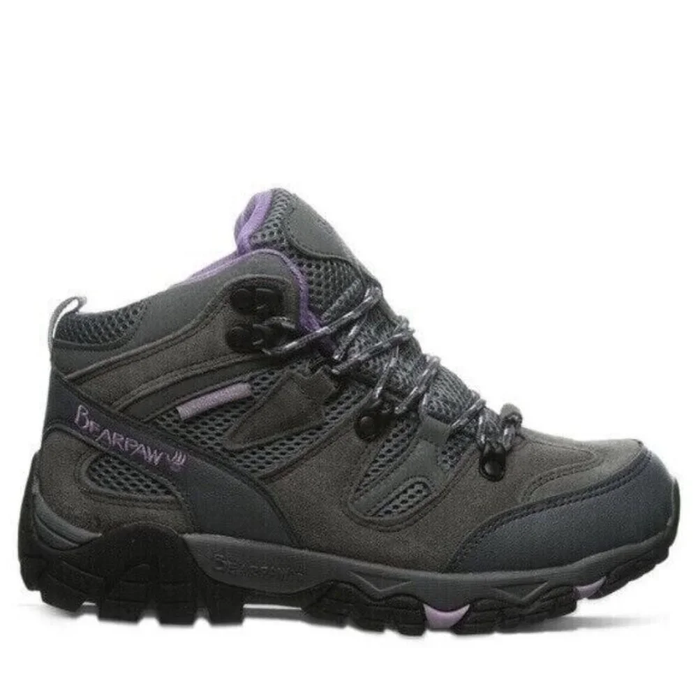 Bearpaw Women’s Corsica Wide Gray Fog Hiking Shoes Size 6.5 NWB - Picture 1 of 12
